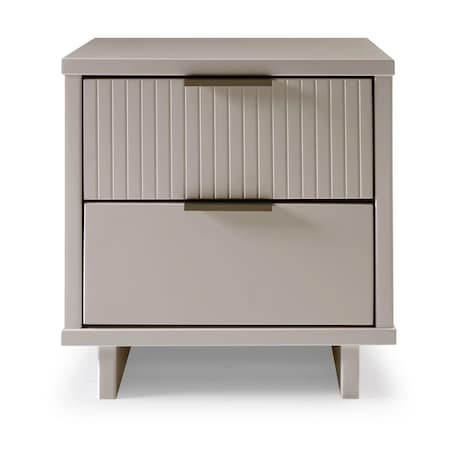 Manhattan Comfort Granville Nightstand 2.0 in Light Grey NS-5016